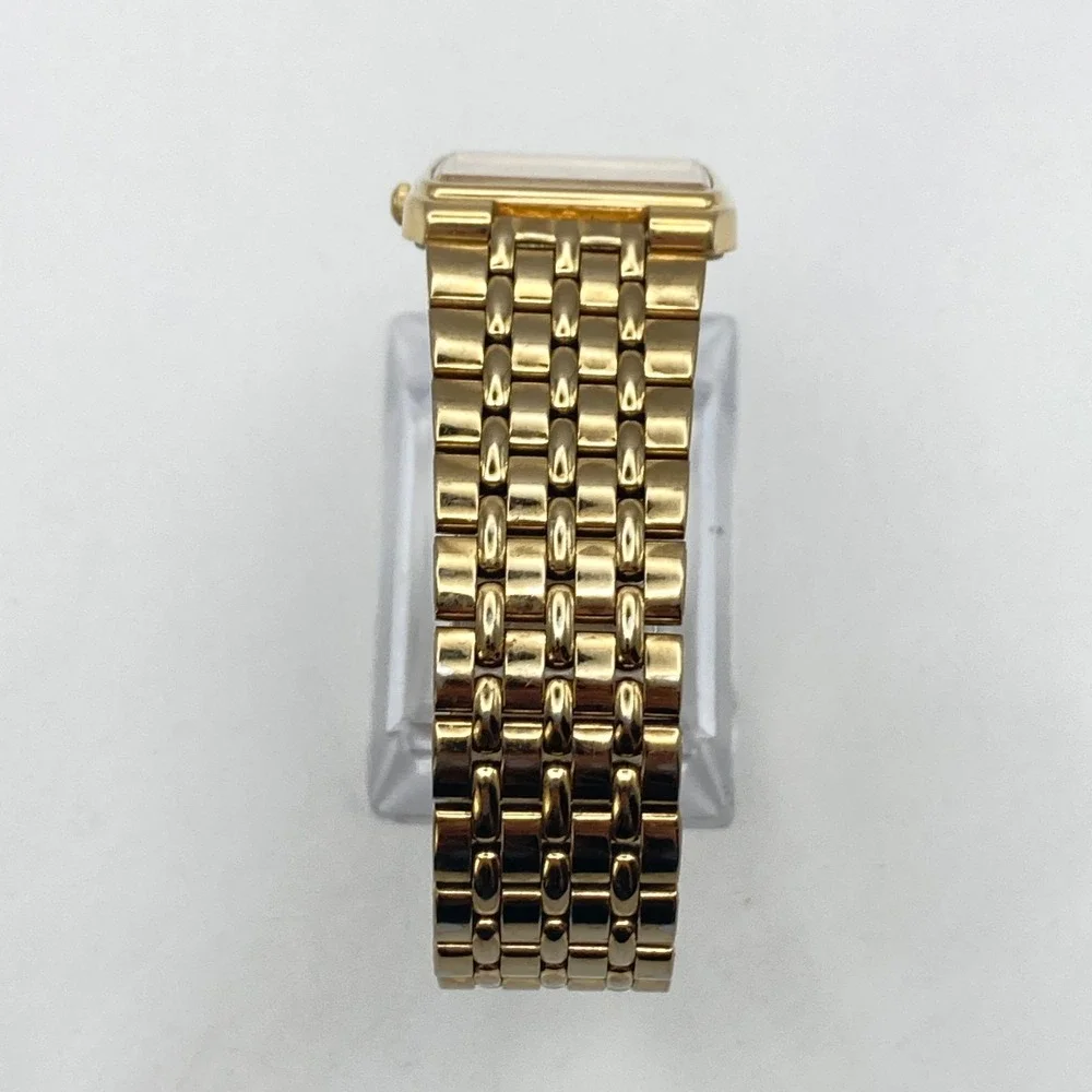 Vintage Seiko Men's Tank Watch 27mm Gold Tone 7N29-5B29 Date New Battery 7.75